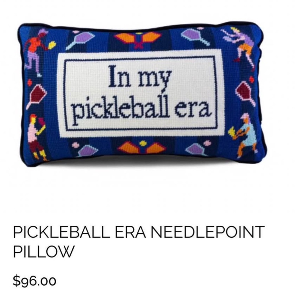 Pickleball Era Needlepoint Pillow **OFFER and I will likely accept**